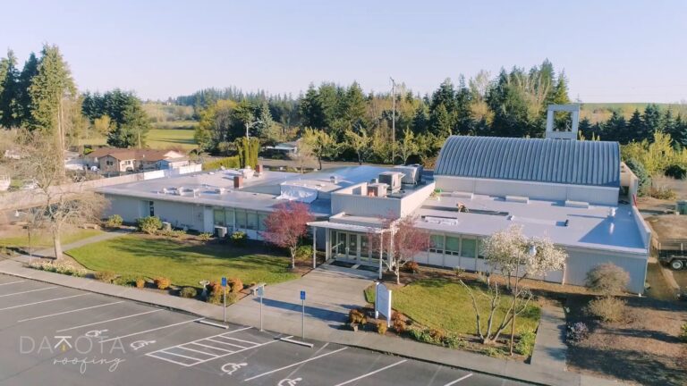 Stayton united methodist church roof replacement by Dakota Roofing