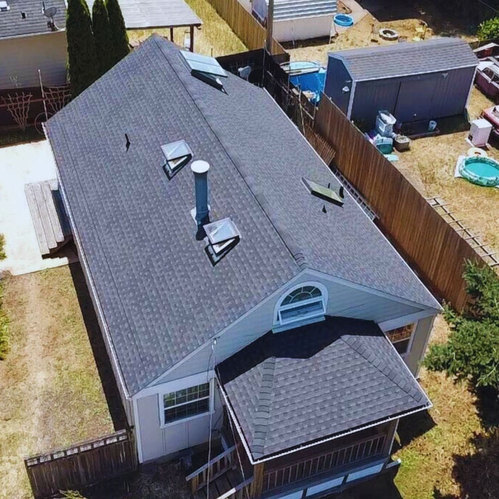 a completed Oregon roof with proper roof ventilation installation 