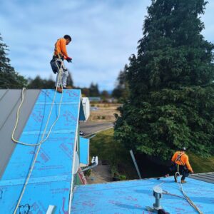Dakota Roofing installing metal roof
