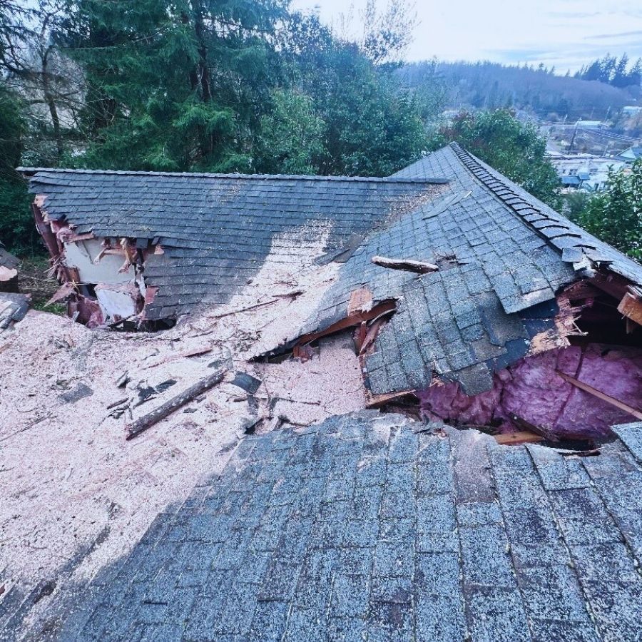 need emergency roof repairs in oregon because a tree went through my roof