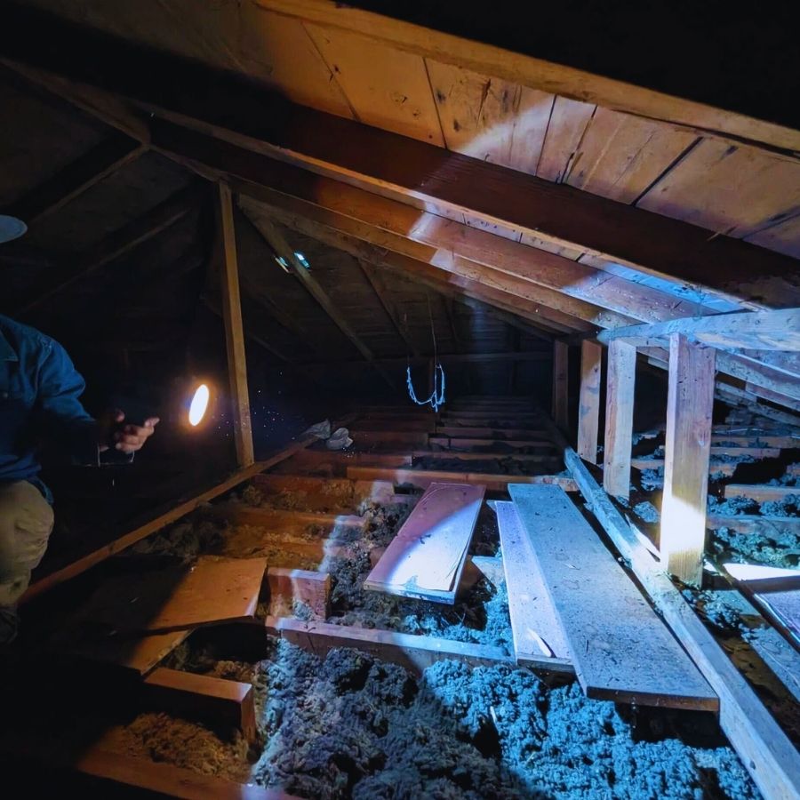 Signs of Hidden Roof Leaks by checking your attic in winter